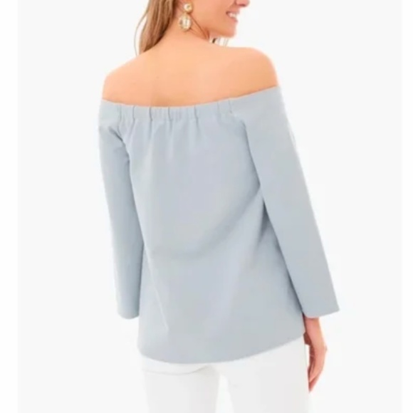Tuckernuck Miranda Off-shoulder Top, French Blue M - Picture 4 of 12